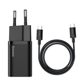 Laadija Baseus Super Si 25W USB-C + USB-C TZCCSUP-L01 (must)
